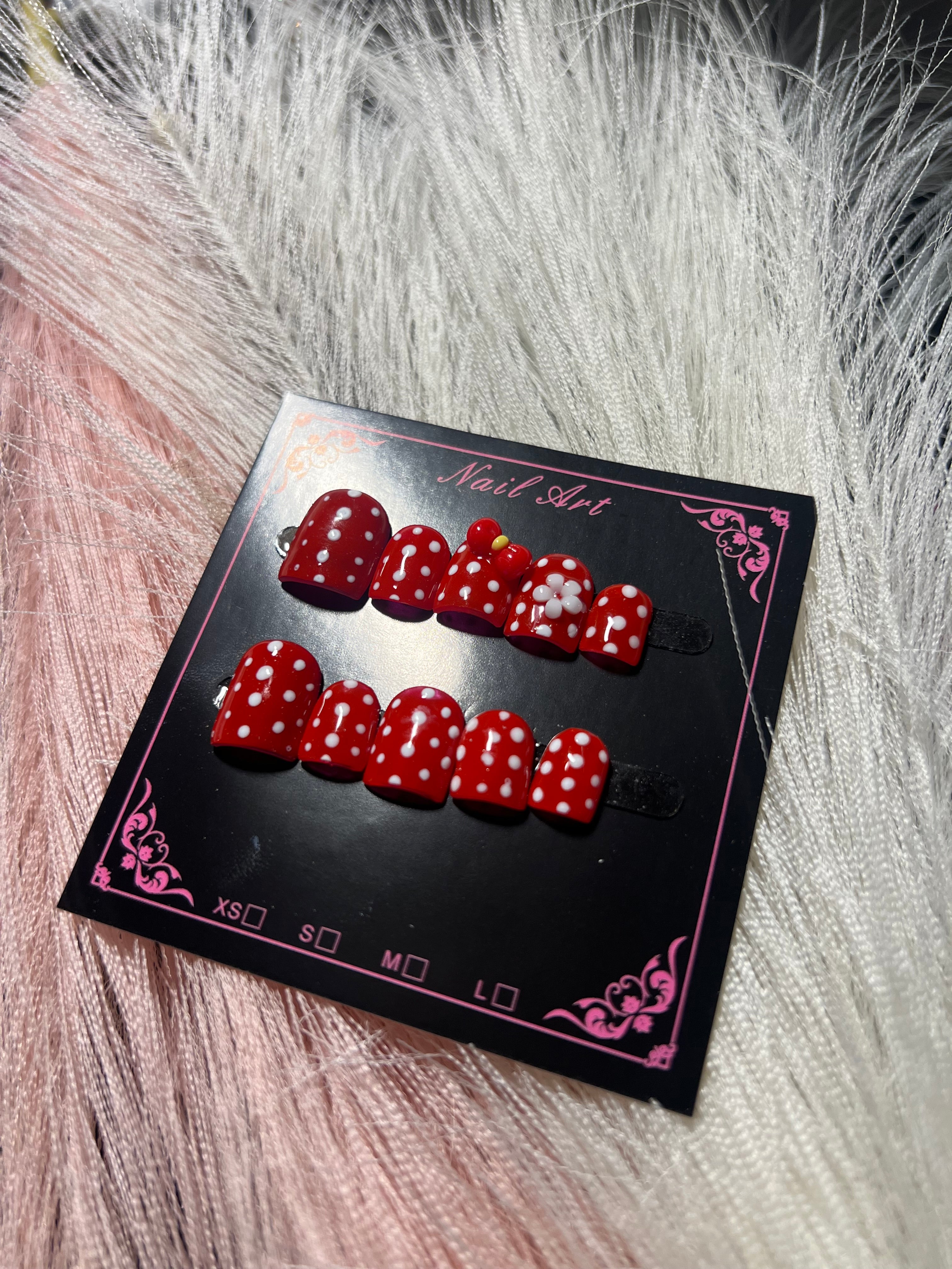 Short square polka dot